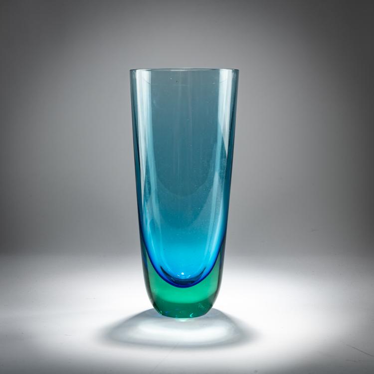 Hauptbild zu Objekt, Vase 'Sommerso verde blu', 1955/56, Flavio Poli, Seguso s.r.l., Murano, 181B 647