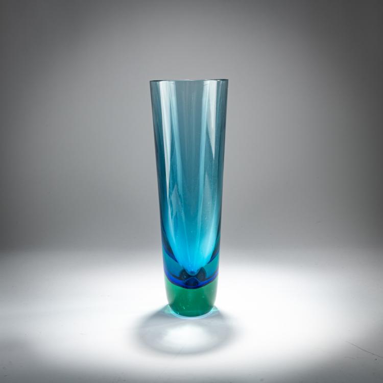 Bild 1 zu Objekt, Vase 'Sommerso verde blu', 1955/56, Flavio Poli, Seguso s.r.l., Murano, 181B 647