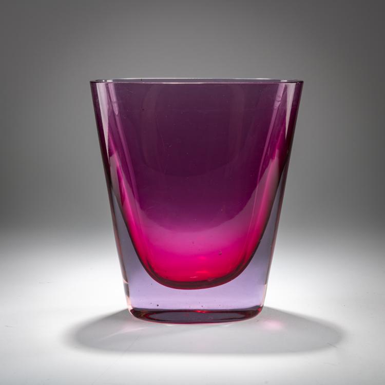 Hauptbild zu Objekt, Vase 'Sommerso rubino', 1958, Flavio Poli, Seguso s.r.l., Murano, 181B 651