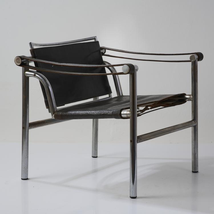 Hauptbild zu Objekt, Armchair 'LC 1', 1928 (design), Pierre Jeanneret,Charlotte Perriand,Le Corbusier Charles-&Eacute;douard Jeanneret-Gris, Weber, Heidi, Z&uuml;rich (zugeschrieben), 180B 430