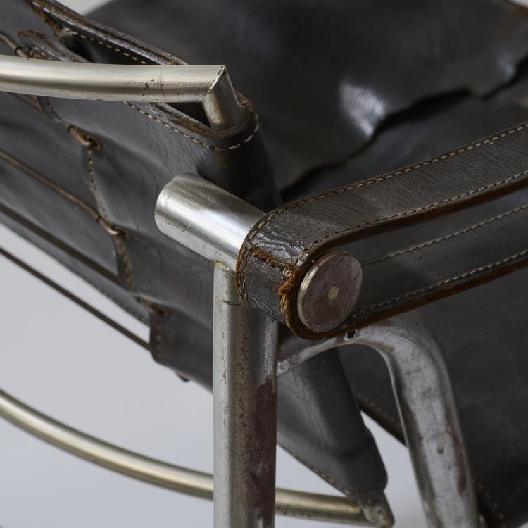 Bild 1 zu Objekt, Armlehnsessel 'LC 1', 1928 (Entwurf), Pierre Jeanneret,Charlotte Perriand,Le Corbusier Charles-&Eacute;douard Jeanneret-Gris, Weber, Heidi, Z&uuml;rich (zugeschrieben), 179A 49