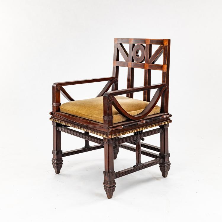 Bild 10 zu Objekt, Vierteilige Einrichtung aus dem Empfangszimmer auf der Dritten Deutschen Kunstgewerbeausstellung, Dresden, 1905/06, Peter Behrens, 180B 409