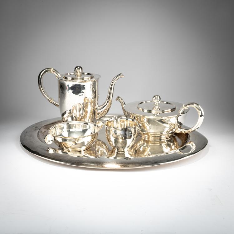 Hauptbild zu Objekt, Five-piece coffee and tea service '13024', 1926, Paula Straus, Bruckmann & S&ouml;hne / Sons, Heilbronn, 180B 420
