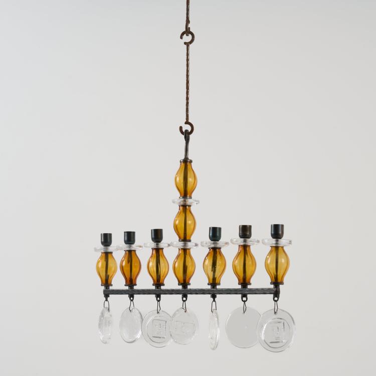 Bild 1 zu Objekt, Ceiling chandelier, 1960s, Erik H&ouml;glund, Kosta Boda, Boda, 181A 122