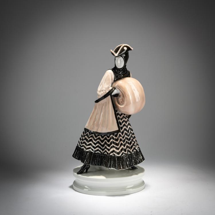 Hauptbild zu Objekt, 'Lady with a Muff (Lo Hesse)', 1918, Constantin Holzer-Defanti, Rosenthal, Selb, 180A 283