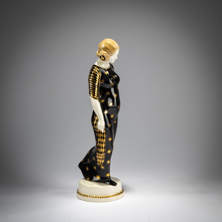 Bild 1 zu Objekt, Schreitende Dame, um 1913, Keramische Werkgenossenschaft, Wien / Vienna, 180A 339