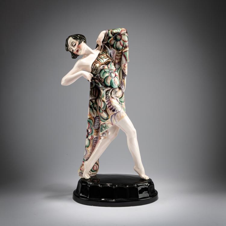 Hauptbild zu Objekt, 'T&auml;nzerin', um 1922, Josef Lorenzl, Keramos, Wien / Vienna, 180A 341