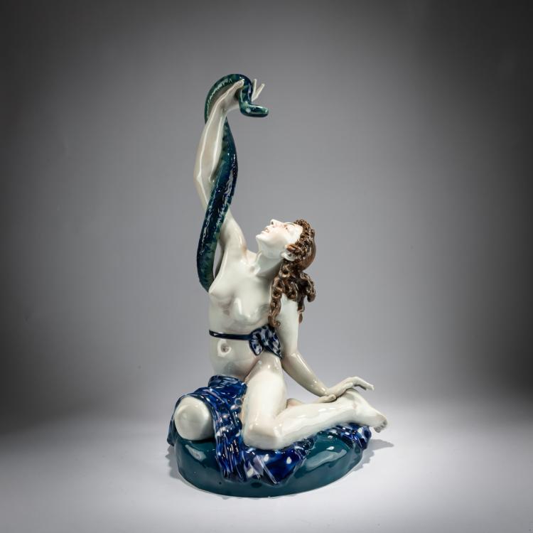 Hauptbild zu Objekt, 'Dancer with Snake', c. 1920, Anton B&uuml;schelberger, Ens, Karl, Volkstedt, 180A 255