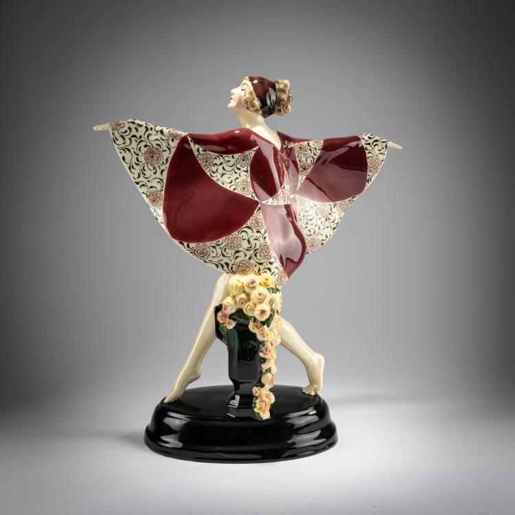 Bild 1 zu Objekt, 'T&auml;nzerin im Schmetterlingskost&uuml;m', um 1924/25, Josef Lorenzl, Goldscheider, Wien / Vienna, 180A 320