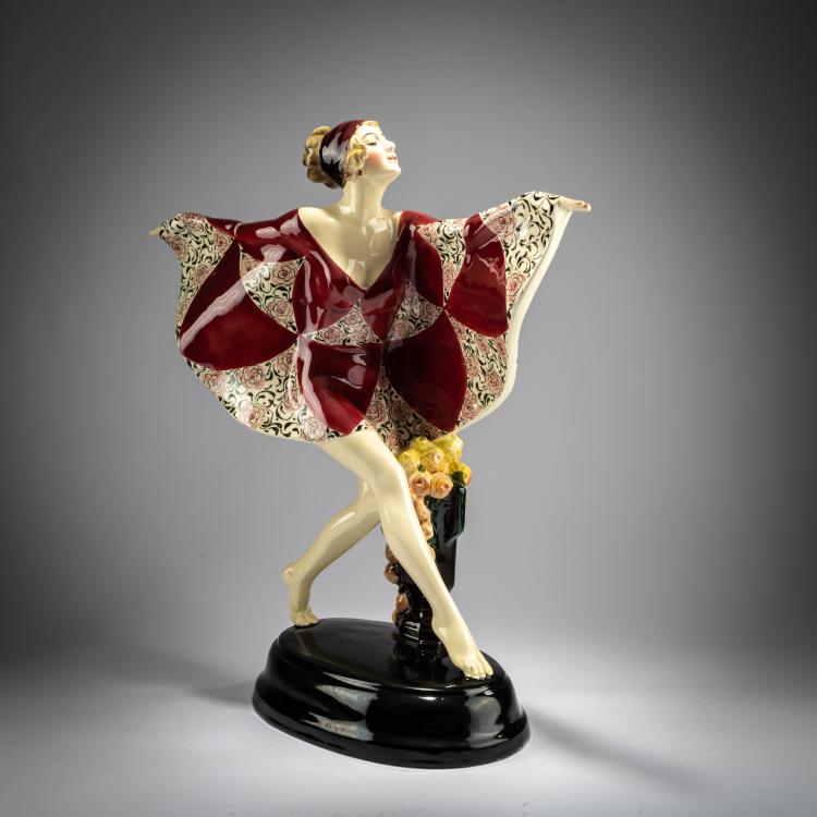 Bild 2 zu Objekt, 'T&auml;nzerin im Schmetterlingskost&uuml;m', um 1924/25, Josef Lorenzl, Goldscheider, Wien / Vienna, 180A 320