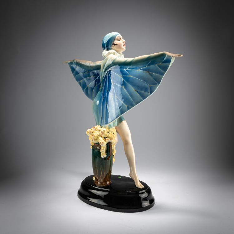 Bild 1 zu Objekt, 'Gefangener Vogel' (Niddy Impekhoven), um 1922, Josef Lorenzl, Goldscheider, Wien / Vienna, 180A 315