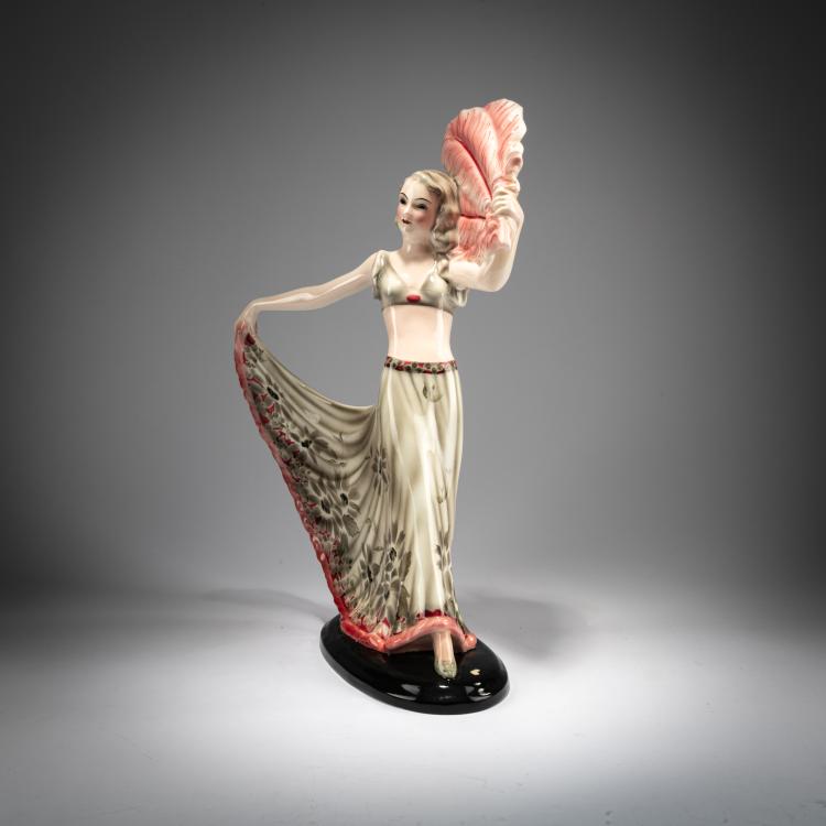 Bild 1 zu Objekt, 'F&auml;chertanz', um 1938, Josef Lorenzl, Goldscheider, Wien / Vienna, 180A 335