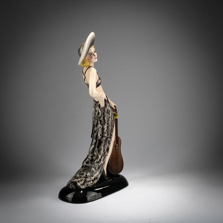 Bild 2 zu Objekt, 'Stehende elegante Dame', um 1934, Stephan Dakon, Goldscheider, Wien / Vienna, 180A 328