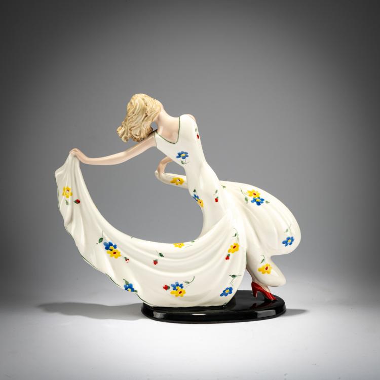 Bild 2 zu Objekt, 'T&auml;nzerin in schwungvoller drehender Bewegung', um 1935, Stephan Dakon, Goldscheider, Wien / Vienna, 180A 331