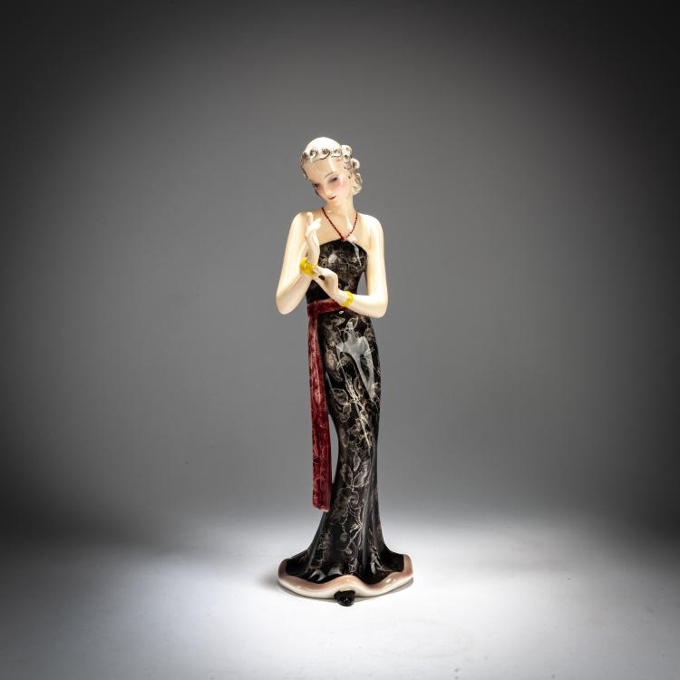Hauptbild zu Objekt, 'Fashion figure', c. 1938, Claire Herczeg-Weiss, Goldscheider, Wien / Vienna, 180A 336