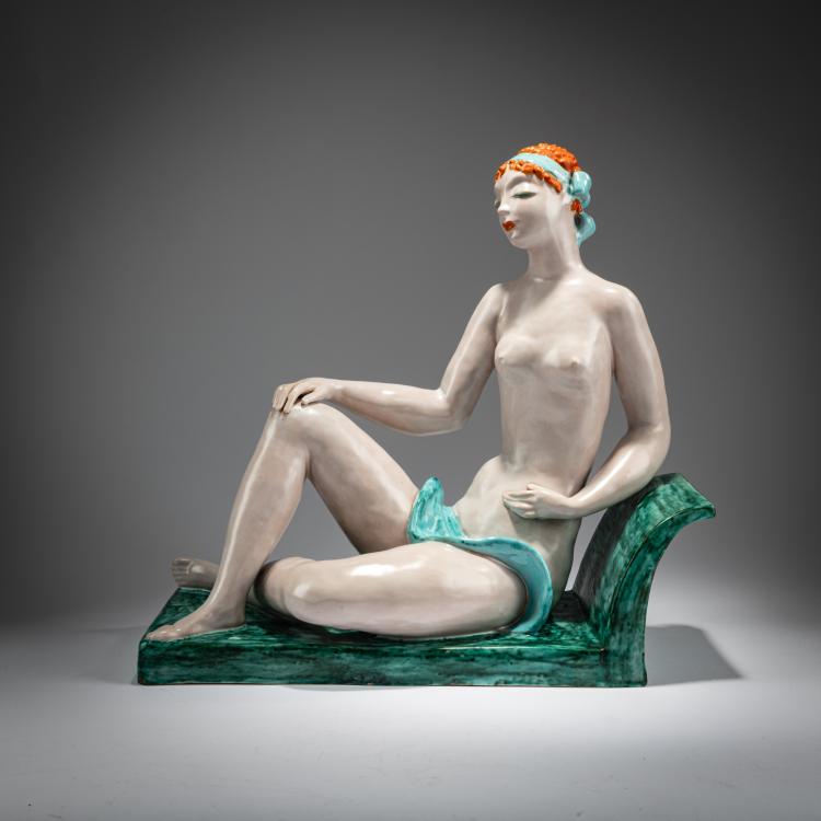 Bild 1 zu Objekt, 'Sitzender Frauenakt', um 1927, Vally Wieselthier, Goldscheider, Wien / Vienna, 180A 322