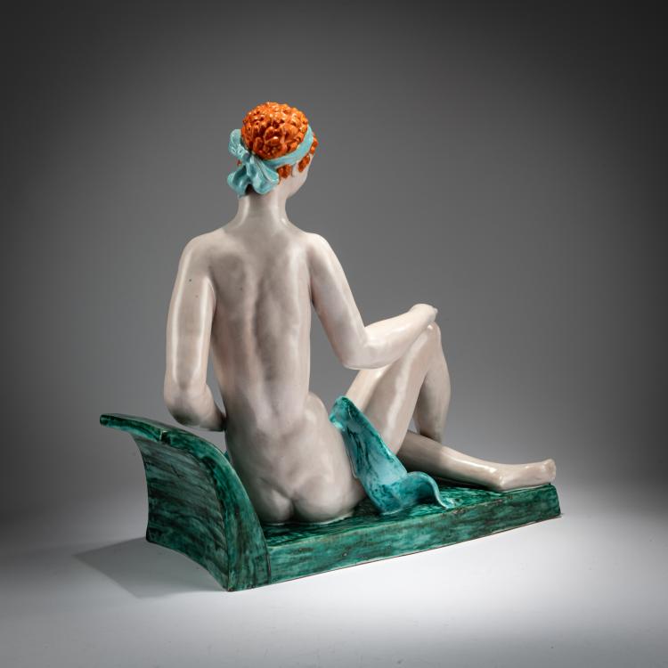 Bild 2 zu Objekt, 'Sitzender Frauenakt', um 1927, Vally Wieselthier, Goldscheider, Wien / Vienna, 180A 322