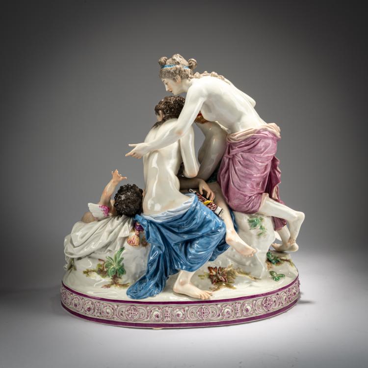 Bild 1 zu Objekt, 'Die Grazien, Amor entwaffnend', 1890, Emmerich Andresen, Meissen, KPM, 180A 261