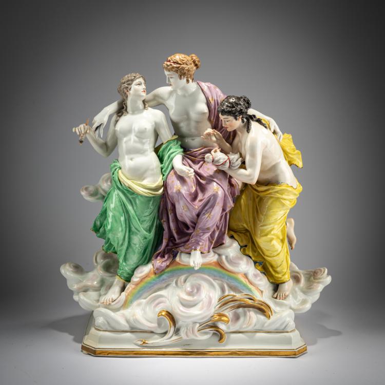 Hauptbild zu Objekt, 'Parzengruppe', 1888, Emmerich Andresen, Meissen, KPM, 180A 260