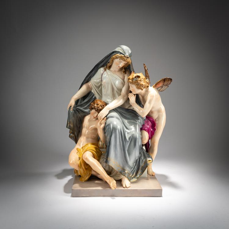 Hauptbild zu Objekt, 'Die Nacht' aus der Serie 'Die vier Tageszeiten', 1870, Meissen, KPM, 180A 258