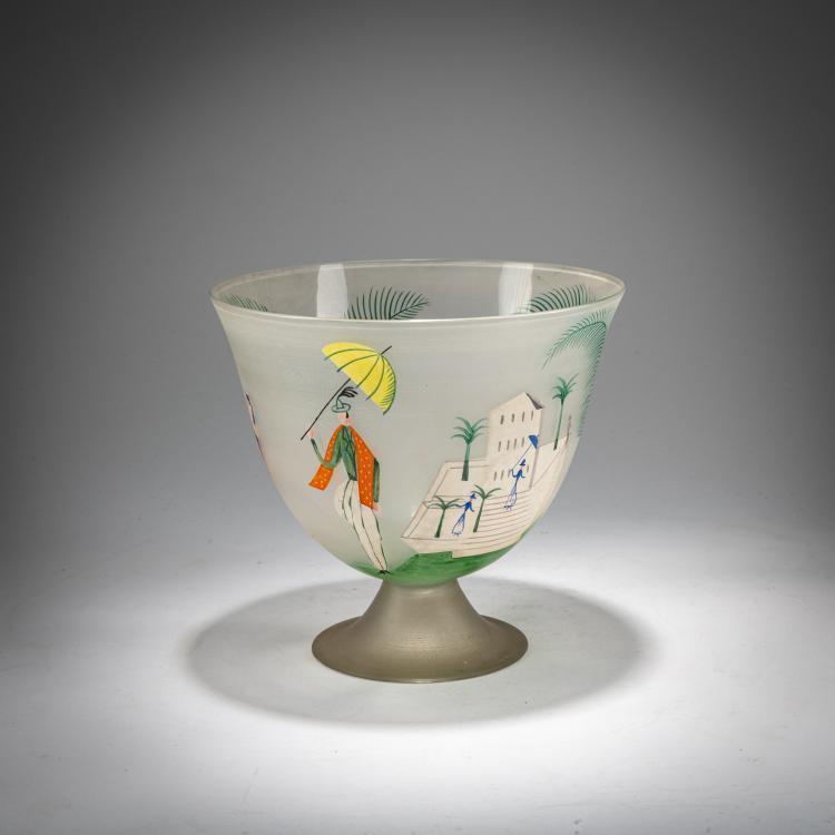Hauptbild zu Objekt, 'Bowl', c. 1921, Josef Hoffmann,Felice Rix, Oertel & Co., Haida / Novy Bor; Wiener Werkst&auml;tte, 180A 129