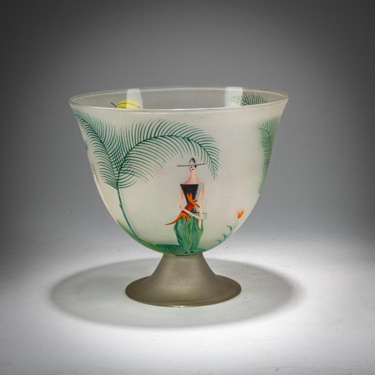 Bild 1 zu Objekt, 'Bowl', c. 1921, Josef Hoffmann,Felice Rix, Oertel & Co., Haida / Novy Bor; Wiener Werkst&auml;tte, 180A 129