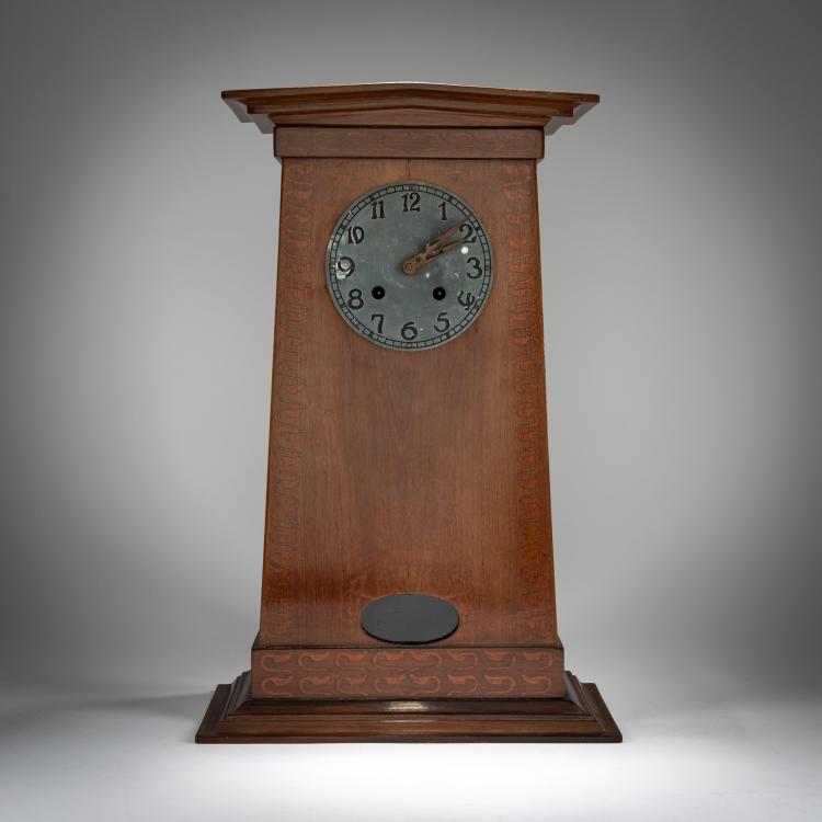 Hauptbild zu Objekt, Mantle clock, 1901/02, Christian Ferdinand Morawe, Vereinigte Werkst&auml;tten f&uuml;r Kunst im Handwerk, M&uuml;nchen / Munich, 180B 406