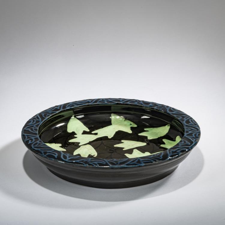 Hauptbild zu Objekt, 'Teller (Bl&uuml;ten)', um 1910, Max Laeuger, Laeuger, Max, Kandern, 180A 358