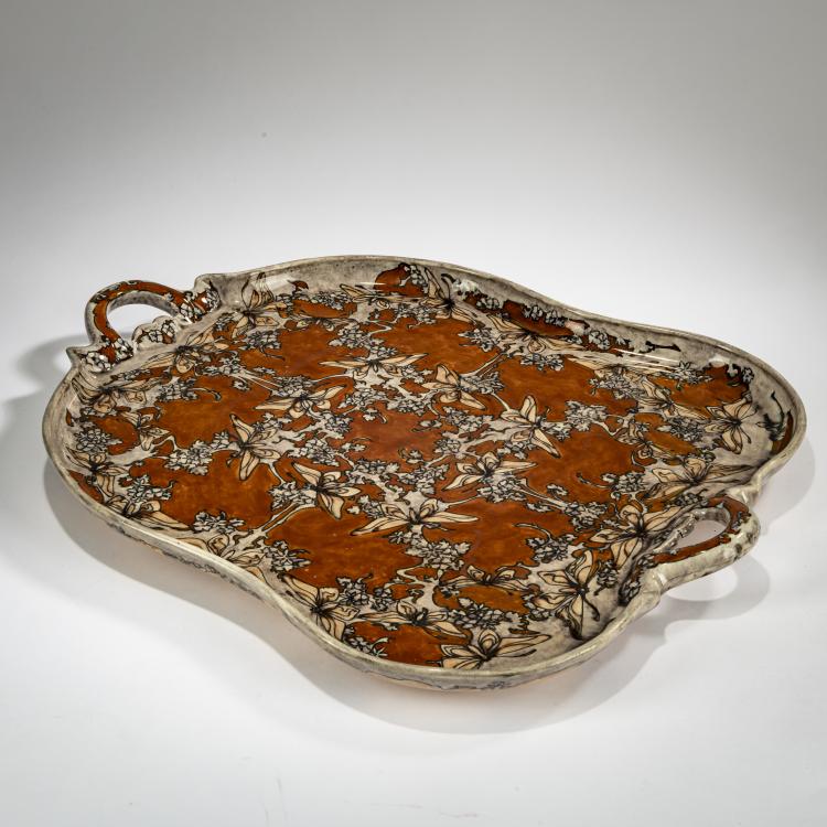 Hauptbild zu Objekt, Tray, 1896-1917, Utrecht, Fayence- en Tegelfabriek Holland, 182A 370