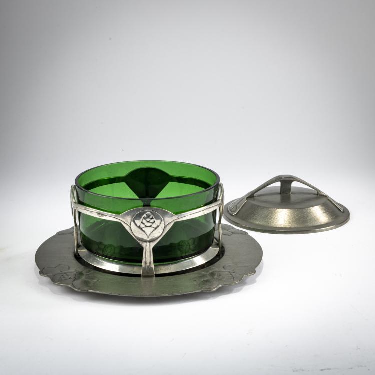 Bild 1 zu Objekt, Butter dish and plate, 1901, Joseph Maria Olbrich, Hueck, Eduard, L&uuml;denscheid, 180A 233