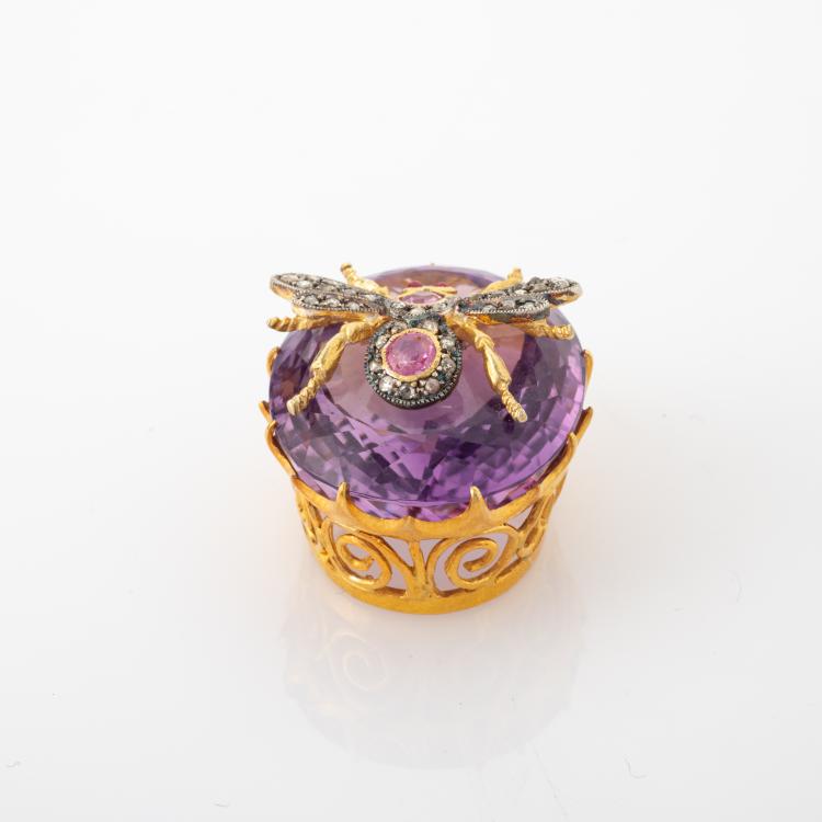 Hauptbild zu Objekt, Vintage Anh&auml;nger mit Insektenmotiv, 180C 738