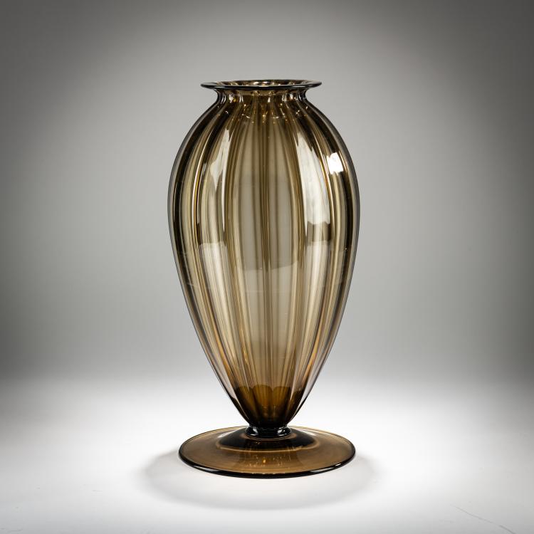 Hauptbild zu Objekt, Vase 'Costolato', 1925/26, Napoleone Martinuzzi (attributed), Cappellin, M.V.M., Murano, 181B 544