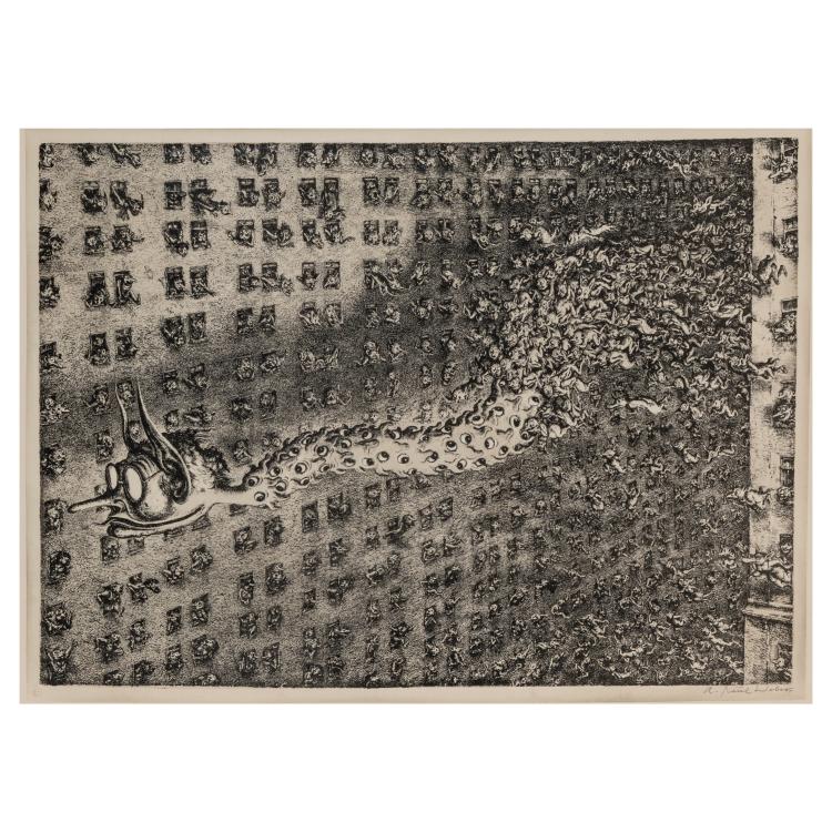 Hauptbild zu Objekt, 'Das Ger&uuml;cht II' (The Rumor II), 1969, Andreas Paul Weber, 181C 743