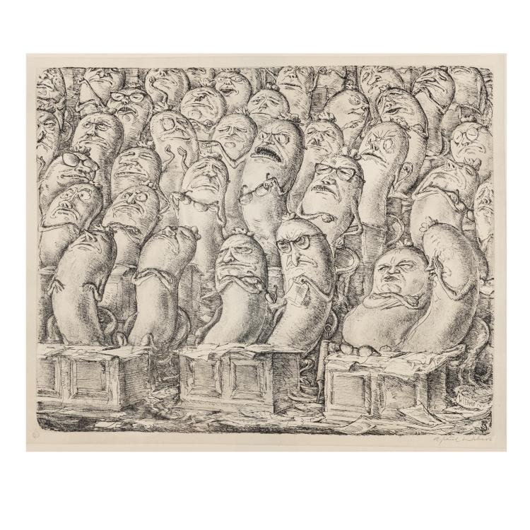 Bild 3 zu Objekt, 'Das Ger&uuml;cht II' (The Rumor II), 1969, Andreas Paul Weber, 181C 743