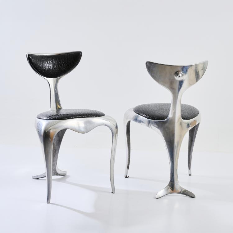 Bild 2 zu Objekt, Zwei St&uuml;hle 'Dolphin tail', 1990, Mark Brazier-Jones, Studio Brazier-Jones, Buckland, Buntingford, 181A 486