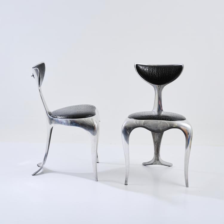Bild 4 zu Objekt, Zwei St&uuml;hle 'Dolphin tail', 1990, Mark Brazier-Jones, Brazier Jones, Mark, Buckland, Buntingford, 181A 487