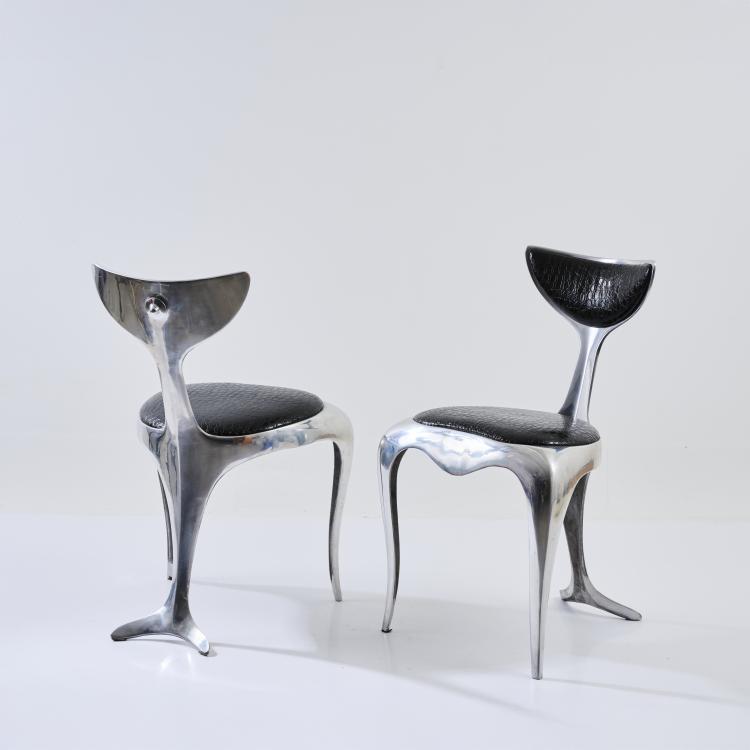 Bild 5 zu Objekt, Zwei St&uuml;hle 'Dolphin tail', 1990, Mark Brazier-Jones, Brazier Jones, Mark, Buckland, Buntingford, 181A 487