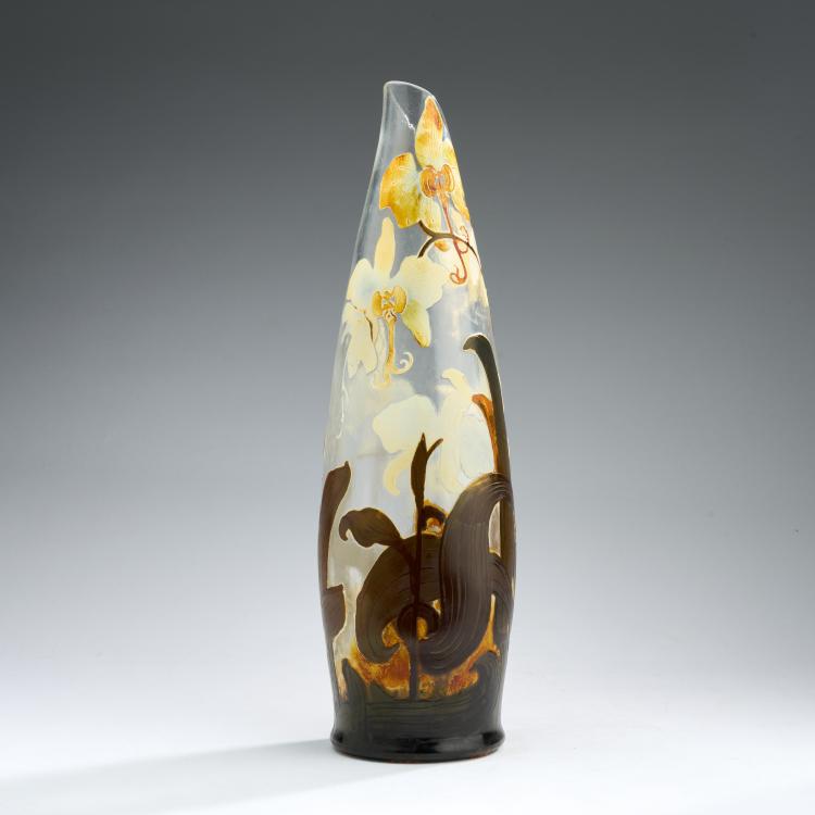 Bild 1 zu Objekt, Vase 'Orchid&eacute;es', 1906/07, L&eacute;on Ledru,Jean D&eacute;sir&eacute; Muller,Henri Muller, Val St.-Lambert, 180A 108