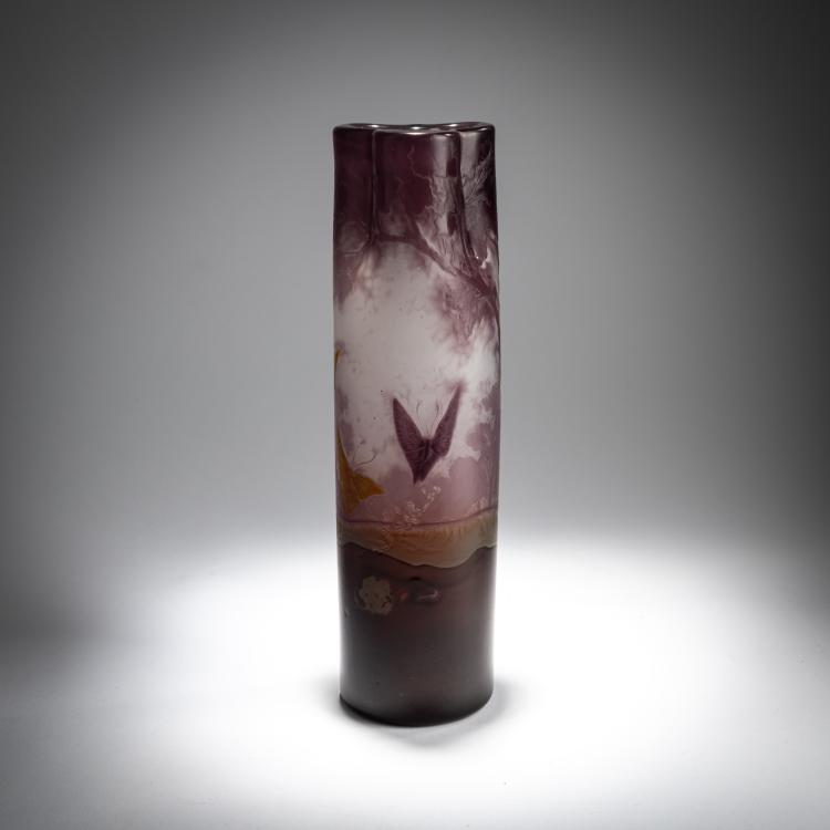 Bild 1 zu Objekt, Marqueterie Vase 'Paysage et Papillons', c. 1900, Emile Gall&eacute;, Gall&eacute;, Nancy, 180A 49