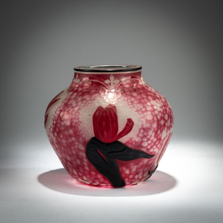 Bild 1 zu Objekt, Vase 'Tulipes', 1898/99, Henri Berg&eacute;, Daum Fr&egrave;res, Nancy, 180A 6