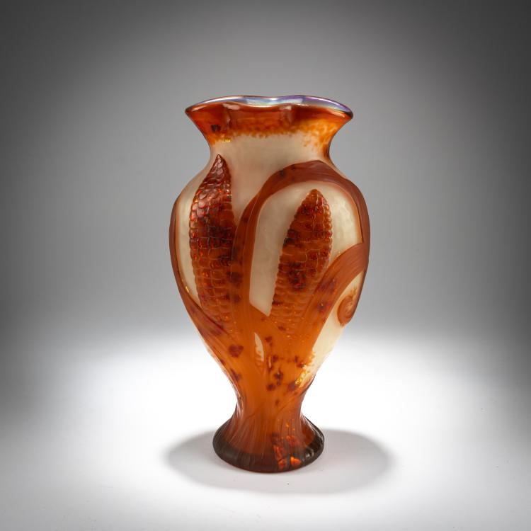 Hauptbild zu Objekt, Vase 'Ma&iuml;s', um 1900, Daum Fr&egrave;res, Nancy, 180A 10