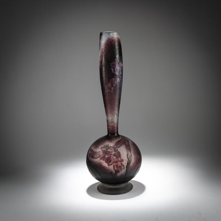 Bild 1 zu Objekt, Hohe Martel&eacute;-Vase 'Iris', um 1894, Daum Fr&egrave;res, Nancy, 180A 3