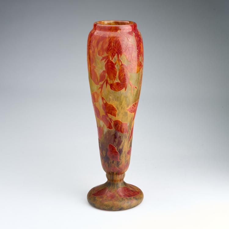 Bild 3 zu Objekt, Hohe Vase 'Feuilles en Automne', um 1910, Daum Fr&egrave;res, Nancy, 180A 16