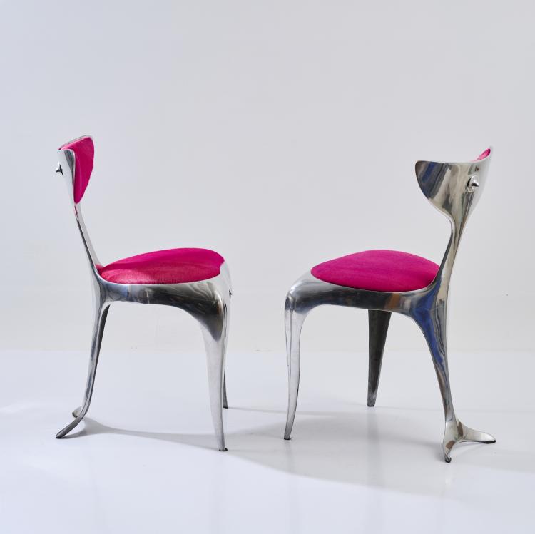 Bild 2 zu Objekt, Zwei St&uuml;hle 'Dolphin chair', 1990 (Entwurf), Mark Brazier-Jones, Brazier Jones, Mark, Buckland, Buntingford, 180B 550