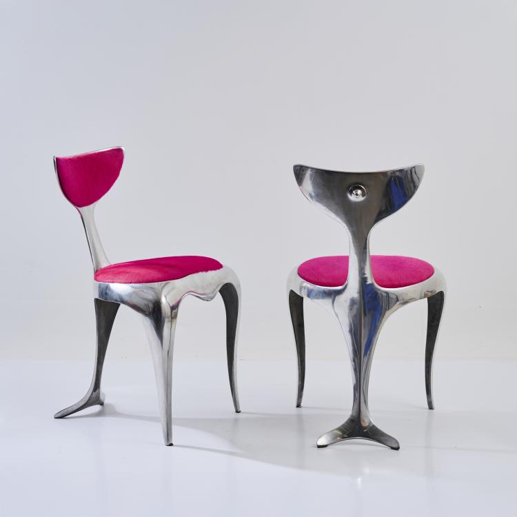 Bild 3 zu Objekt, Zwei St&uuml;hle 'Dolphin chair', 1990 (Entwurf), Mark Brazier-Jones, Brazier Jones, Mark, Buckland, Buntingford, 180B 550
