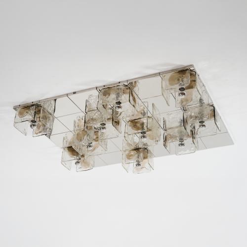 Thirty-piece ceiling light installation 'LP 257', 1970s