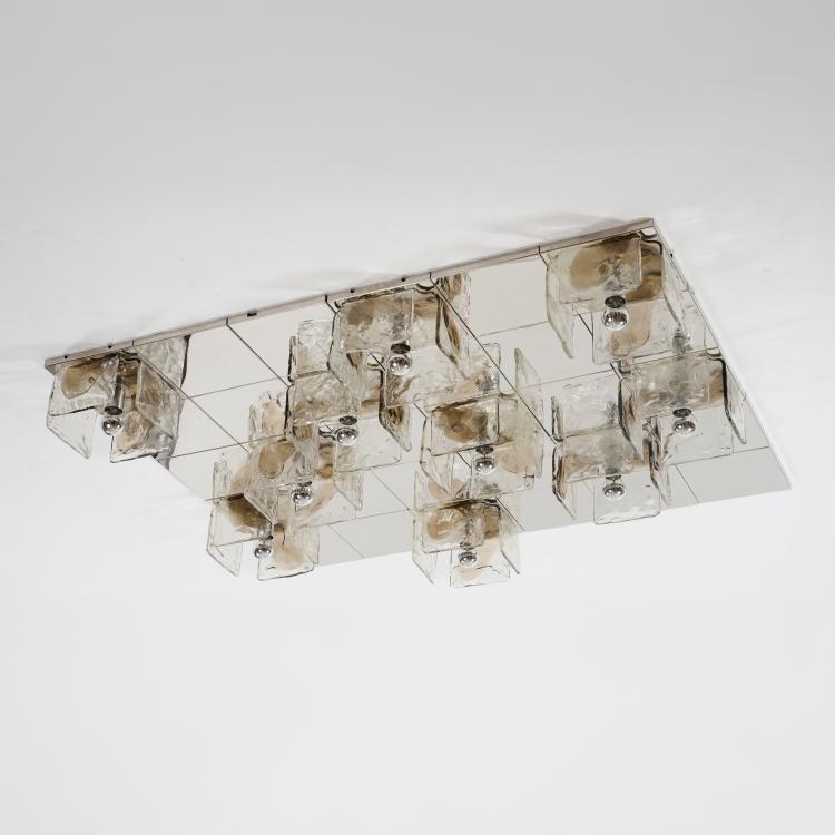 Hauptbild zu Objekt, Thirty-piece ceiling light installation 'LP 257', 1970s, Carlo Nason, A.V. Mazzega, Murano, 181A 231