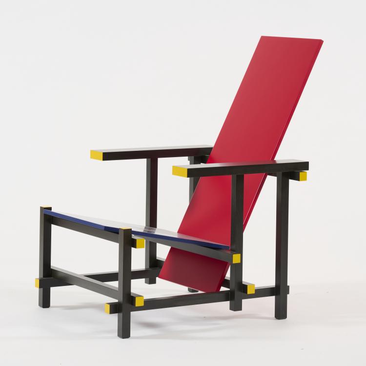 Hauptbild zu Objekt, Armlehnsessel 'Rot-Blau', 1918 (Entwurf), Gerrit Rietveld, Cassina, Mailand /Milan, 181A 159