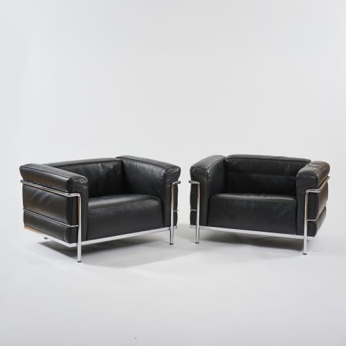 Two armchairs 'LC 3', 1928 (design)