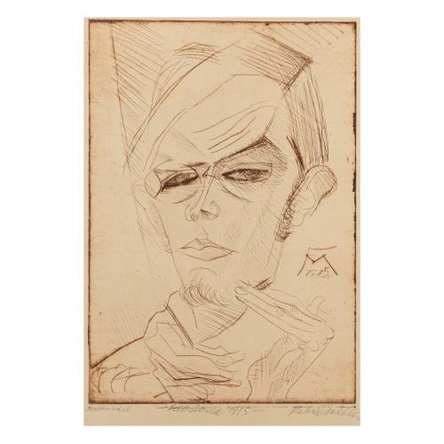 Self-portrait (Head with Hands), 1915